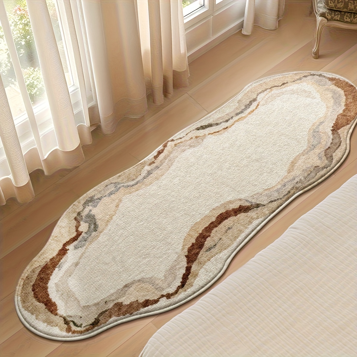 long rectangular mat for   soft carpet printed minimalist irregular bedside rug for home decoration Product details 1