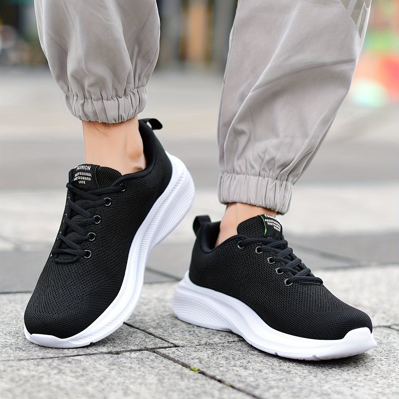 mens flat walking shoes ultra lightweight portable - Temu display picture 1