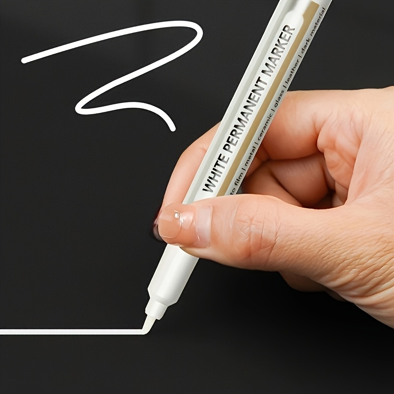 permanent white marker pen waterproof fade resistant ideal Temu