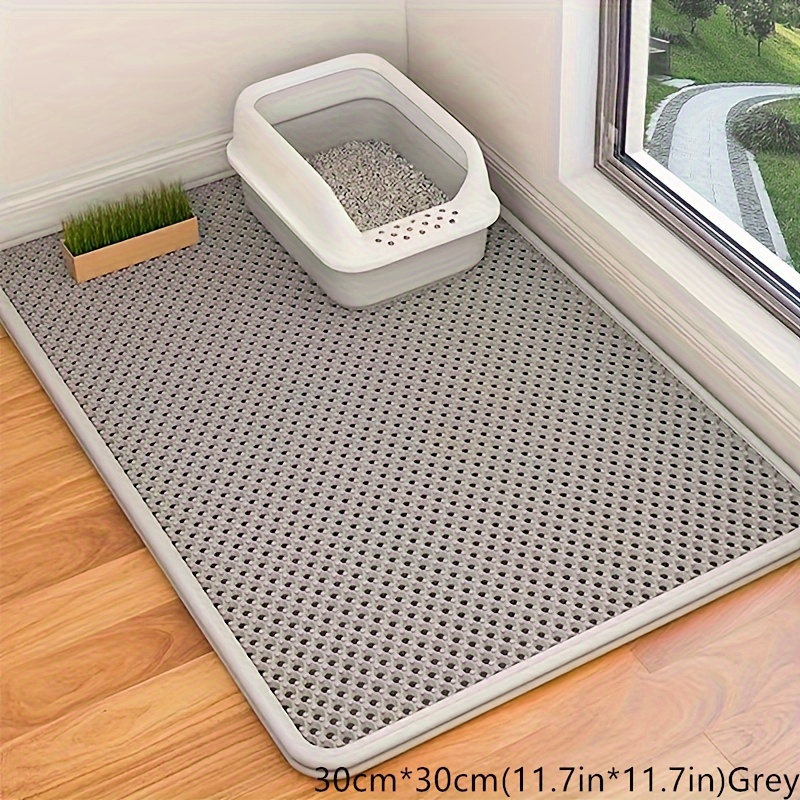 

Double-layer Splash-proof Cat Litter Mat With Strong Suction Cups - Durable, Scratch-resistant Pet Cleaning & Toilet Mat, Foldable Balcony Hammock For Cats