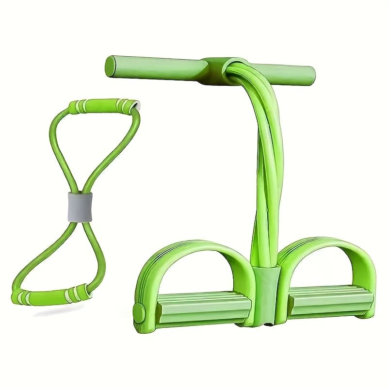 8-shaped Resistance Rope + 4-tube Pedal Puller, Suitable For Sit Up, Fitness, Body Stretching