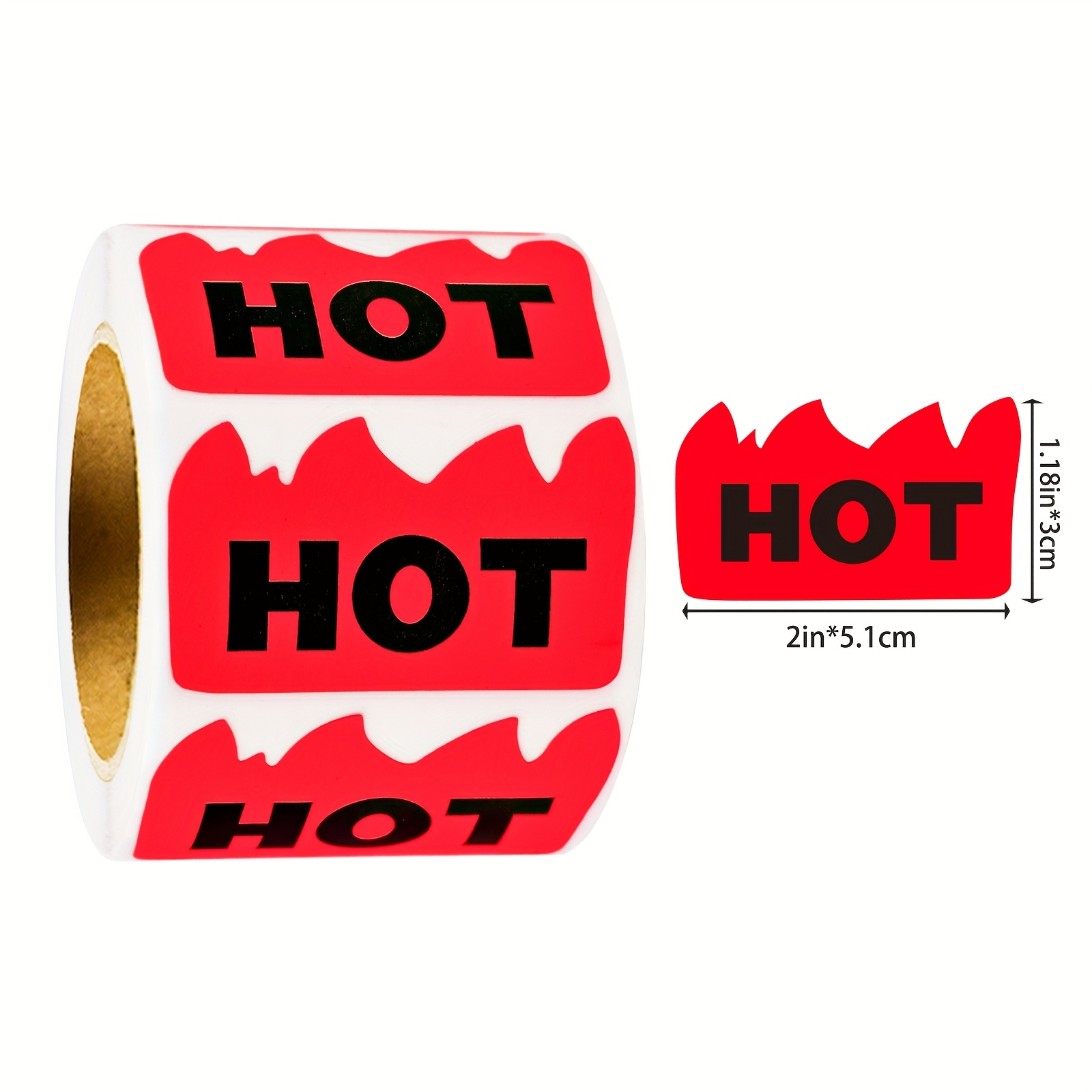 Image of 250pcs 1.18 X 2in/3 X 5.1cm Irregular Fluorescent Colors Product Hot Selling Labels Store Supermarket Hot Selling Tags Retail Store Product Hot Selling Stickers Product Hot Selling Labels "hot"