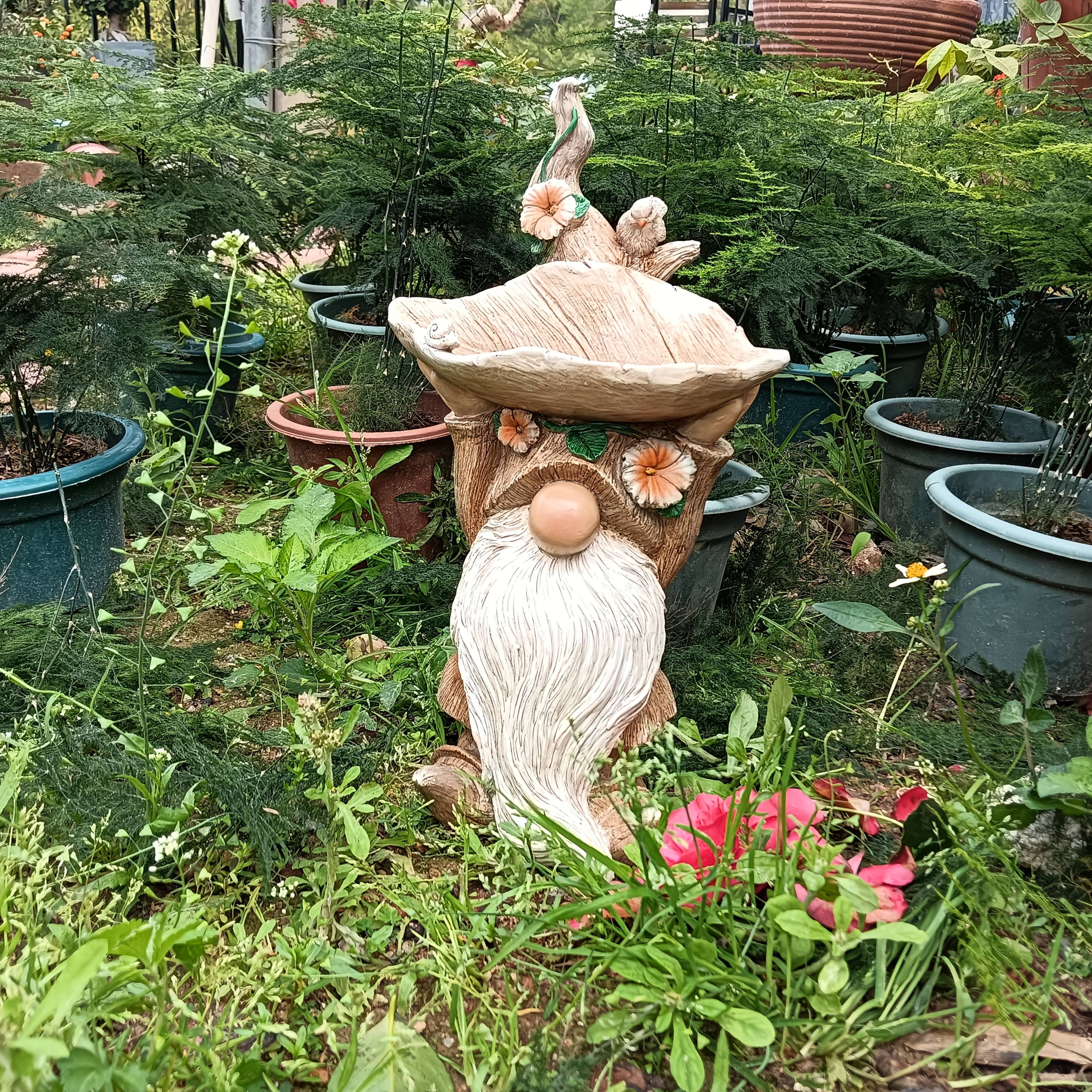 E-shop Eine rustikale Harz-Gartenzwerghalle für den Garten, für Osterdekorationen, eine Außenskulptur, die kein benötigt, geeignet für die Dekoration