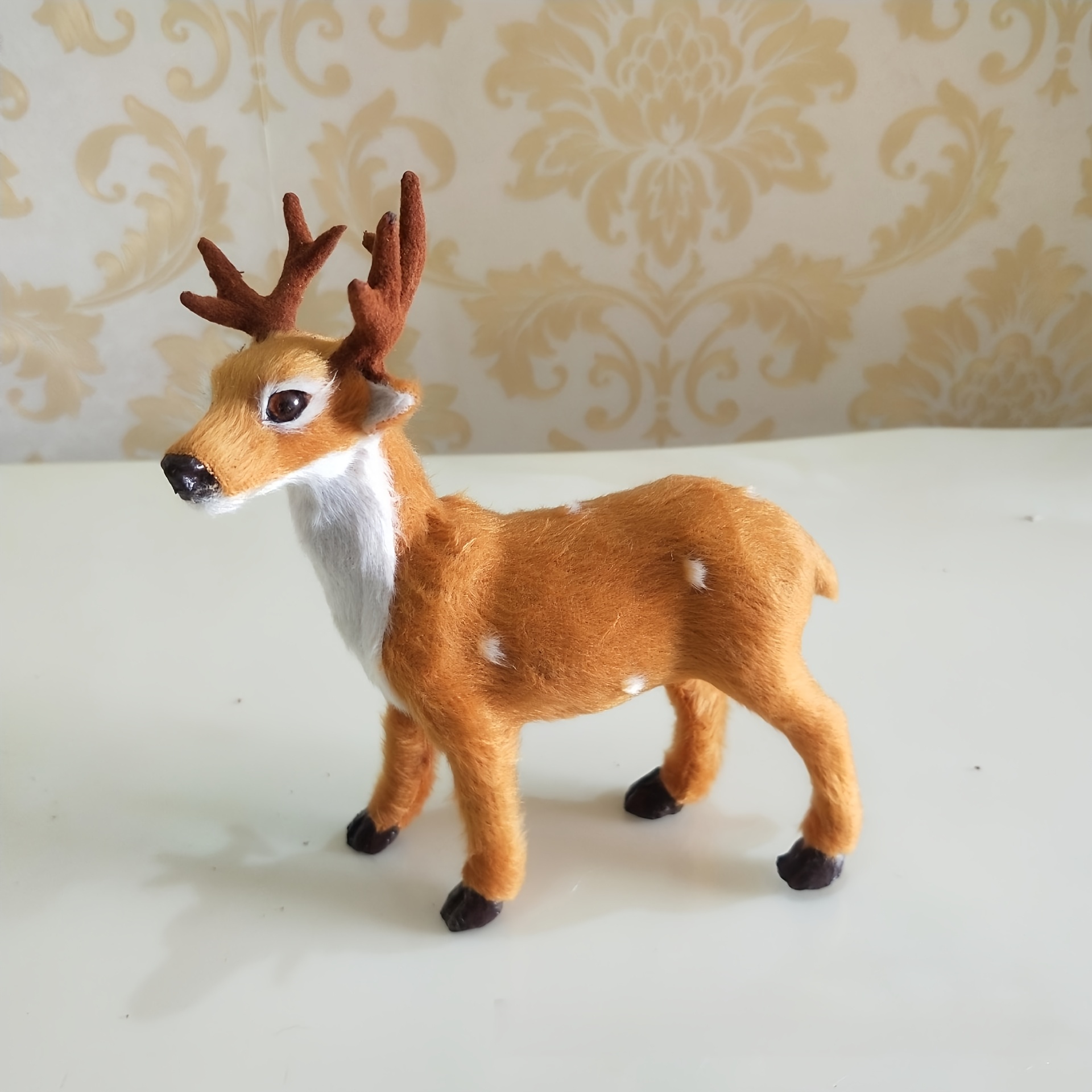 TEMU Realistic Elk And Deer Models, Suitable For Film And Television Sets, Christmas Reindeer Statue Decoration, Living Room/office/store Window