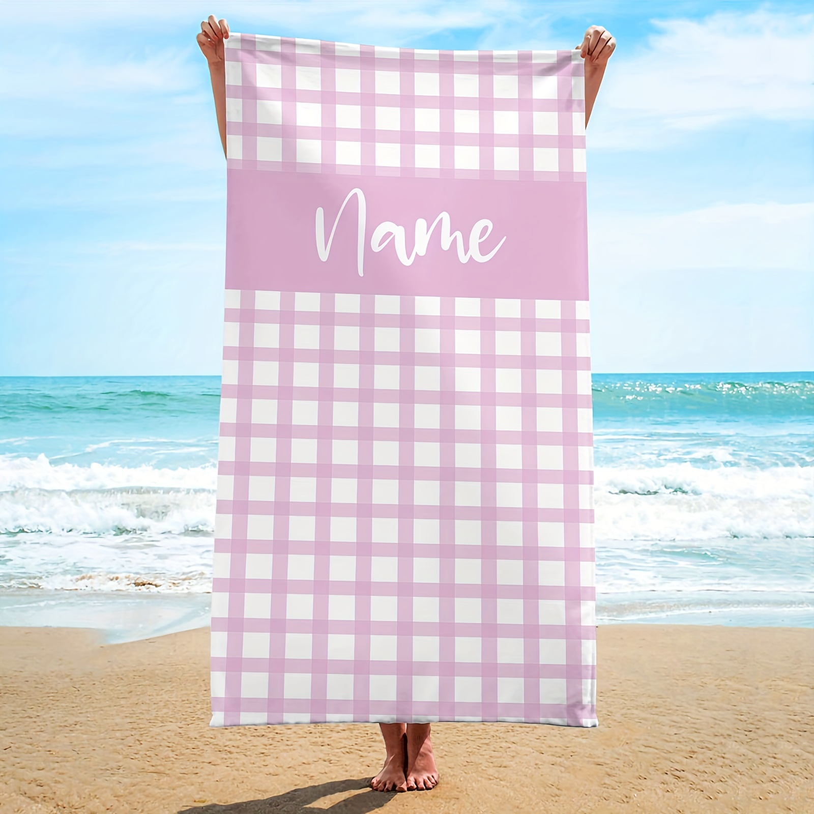 

1pc Personalized Beach Towel, Customized Pool Towel, Blanket, Beach , Vacation Travel Accessories