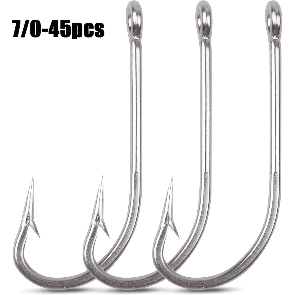 saltwater fishing hooks 45pcs stainless steel hooks - Temu