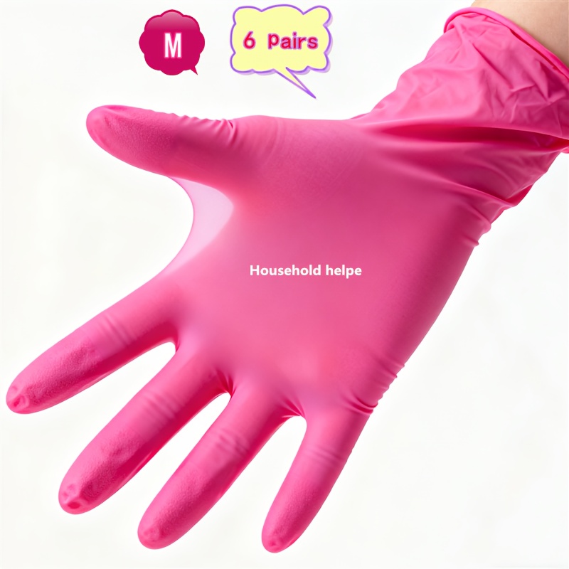 6/10 Pairs Disposable Nitrile Gloves | Isolate Stains, Prevent Dirt and Oil, Ideal for Wiping Windows, Mopping Floors, Washing Cloths, and Dishes, Frees Hands from Roughness, Essential for Home Use - Image 5