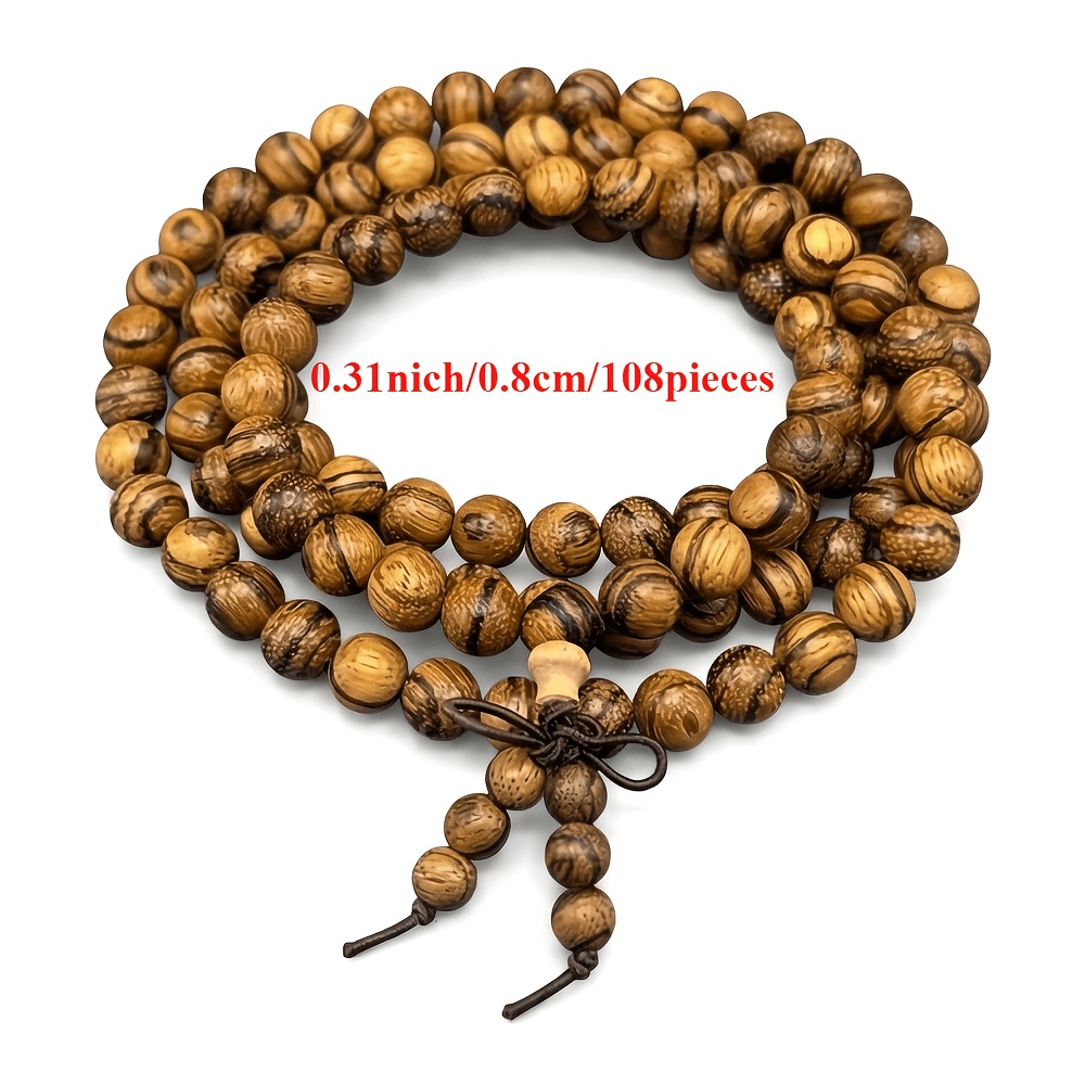 TEMU Hand Rope Brunei 108pcs Beads 0.8mm Beads Hand Rope, Unisex Fashion Craft, Men And Women Jewelry Additions, Wearable Knitting Ancient Style,