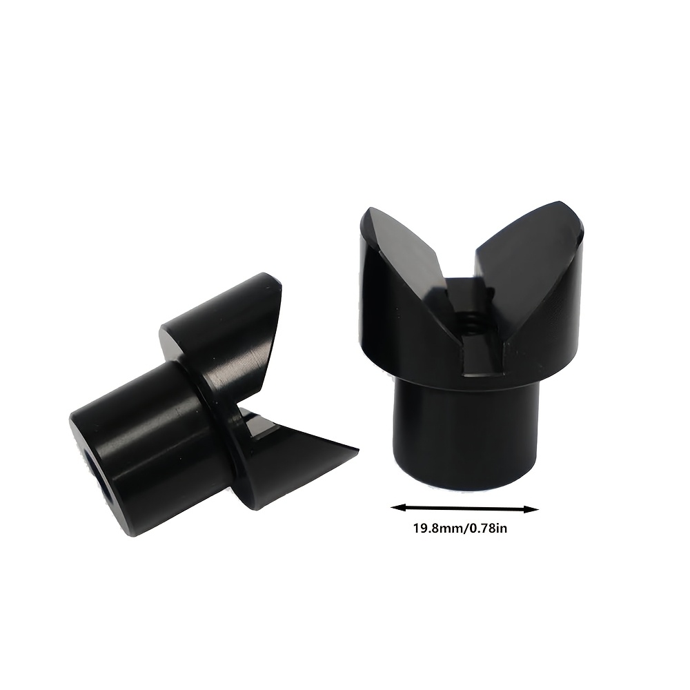 E-shop 2er-Set CNC-Aluminium-V-Hunde, für MFT-Arbeitsbank 19/20 mm Löcher, Zapfen zur Fixierung von runden eckigen Teilen, -Heimwerkerwerkzeuge
