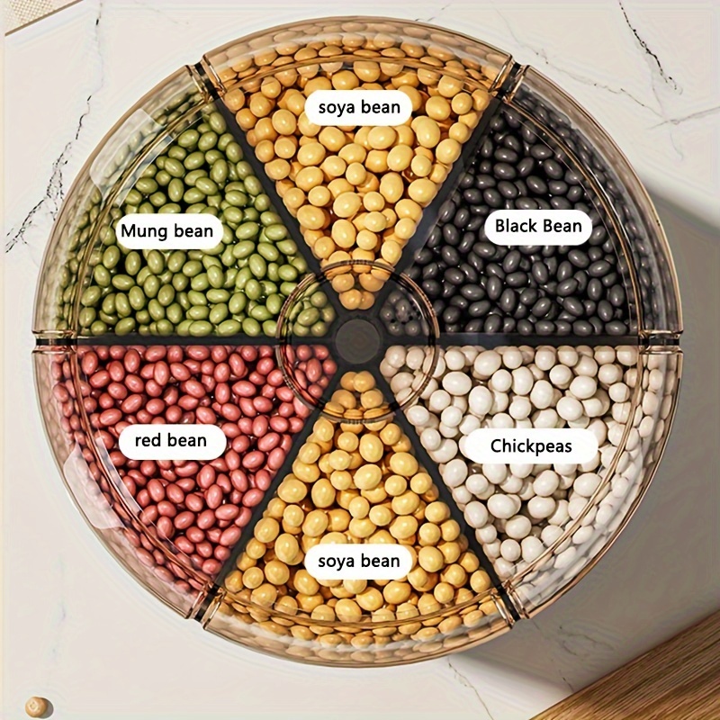 1pc large capacity plastic grain storage container rotary loading rice dispenser with insect and moisture multi functional kitchen organizer for cereal and kitchen storage solution sleek storage design insectproof storage details 7