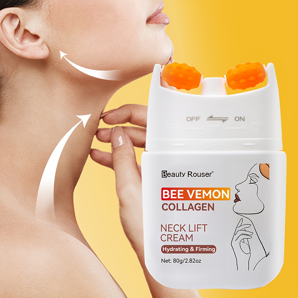 Bee Venom Collagen Neck Lift Cream deeply moisturizes and firms the Light Beige for the face, helps improve skin,neck and hands | A gentle formula for all Light Beige types, including sensitive and dry Light Beige