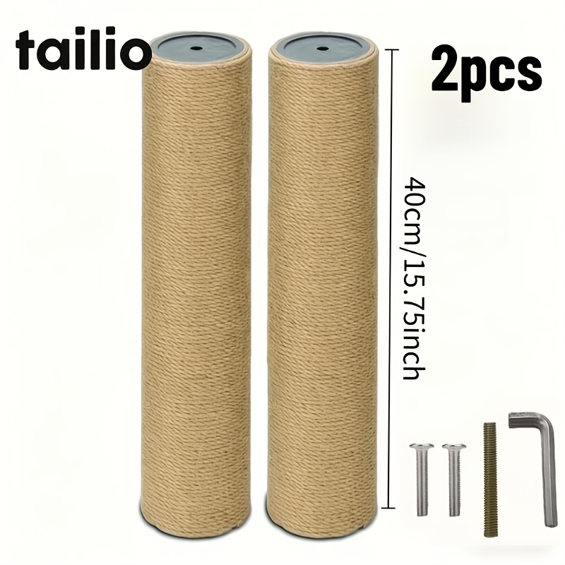TEMU 2pcs Tailio Cat Climbing Frame With Sisal Scratching Post, Multi-level Kitten Tree Suitable For Cats, Climber With Platforms & Ropes, Assembly