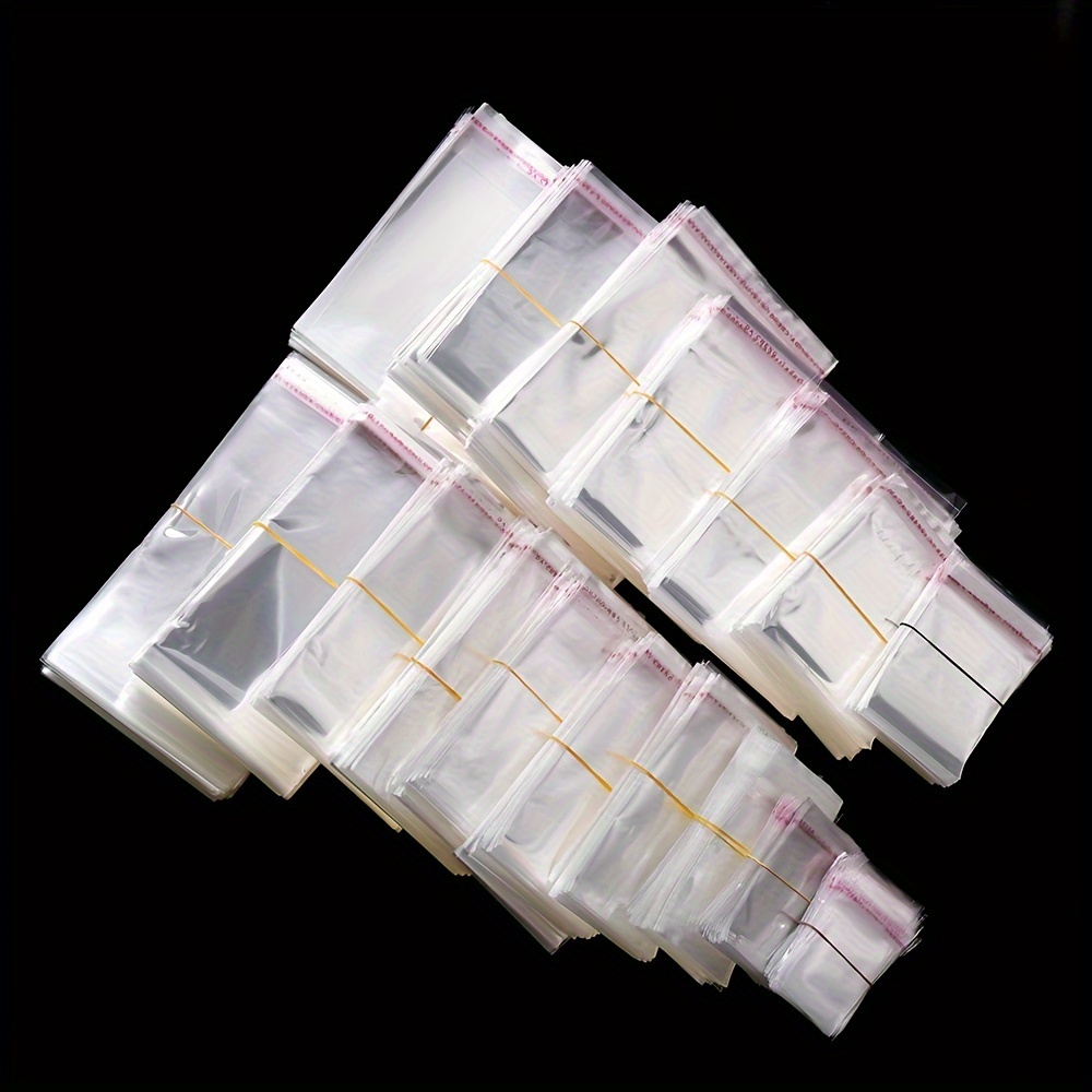

100pcs Transparent Self Sealing Adhesive Pouch, Opp Bag, Plastic Storage Bag For Rings, Earrings, Bracelets, Necklaces, Jewelry Display Package Bag