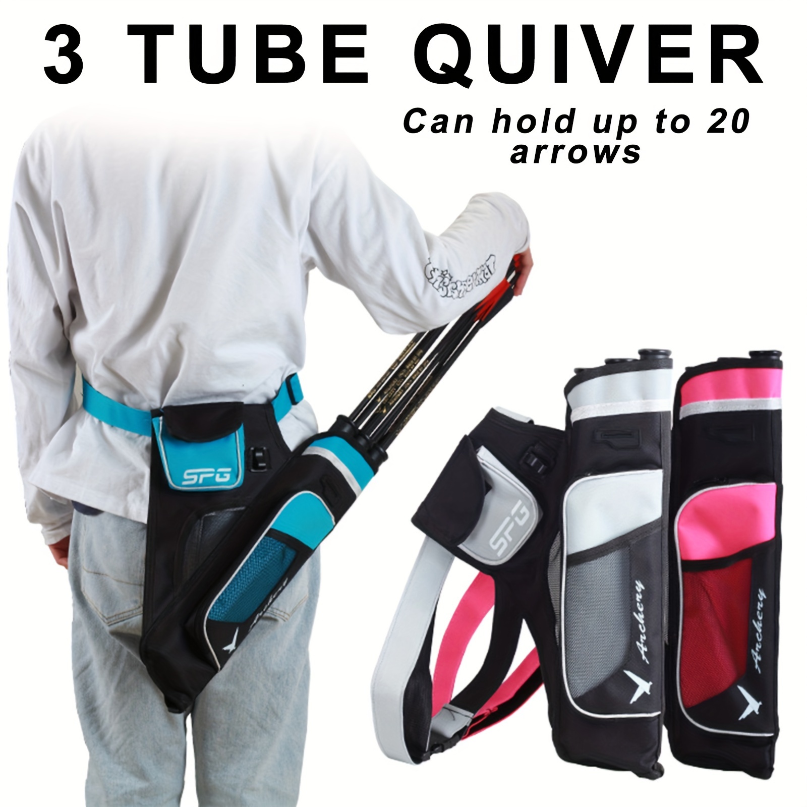 3 tube Quiver Storage Pouch Multi functional Archery - Temu