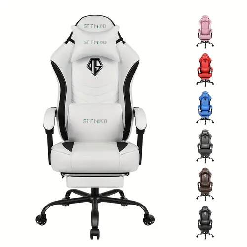 computer chairs office chairs big and tall desk chair with footrest back support ith upholstered swivel 300lbs high capacity adjustable height thick padding headrest and armrest for home office
