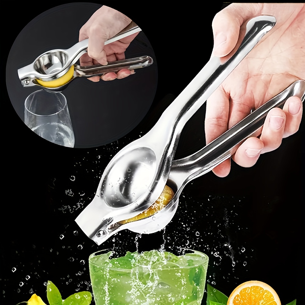 1pc Exprimidor de Limón de Acero Inoxidable - Prensa de Jugo Manual Eficiente, Fácil de Usar, para Uso Doméstico y Comercial, Apto para Varios Frutos, Fácil de Limpiar, Herramienta para Extraer Jugo Fresco
