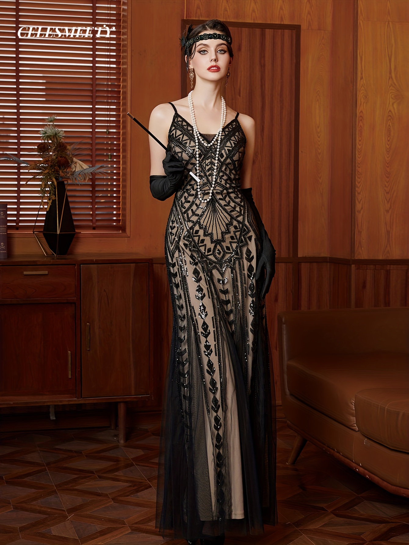 elegant country wedding dresses Elegant Vintage Burgundy Beaded Embroidery Thin Strap Mermaid Chiffon –  PreppyDress main image 1