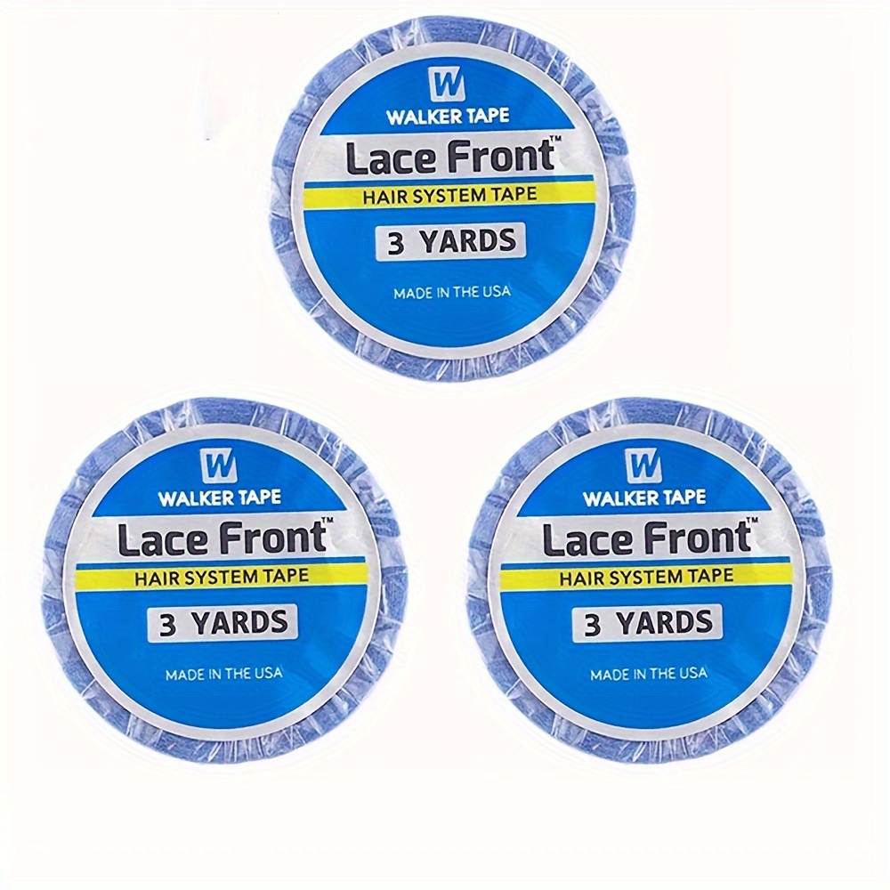 

Lace Front Hair System Tape, 3 Yards Length, 0.8cm Width, Double-sided Adhesive For Wigs, Unisex-adult, Strong Hold & Easy To Apply -