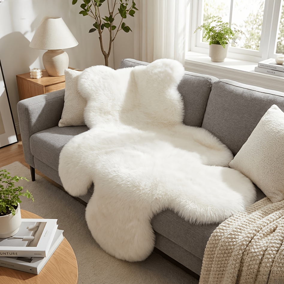Cozy Chair Pad, 1pc Short Plush Delicate Teddy Bear Shaped Soft Comfortable Chair Cushion, Suitable For Bedroom Bedside Living Room Sofa Decorative Cushion, Machine Washable, Multiple Sizes , Use