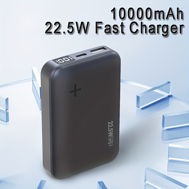  Portable Charger 10000mAh,22.5W Small Power Bank with Built in  Cables,Transparent External Battery Pack with Flashlight,USB C in&out  Portable Phone Charger for iPhone Samsung Android Cellphone(Black) : Cell  Phones & Accessories
