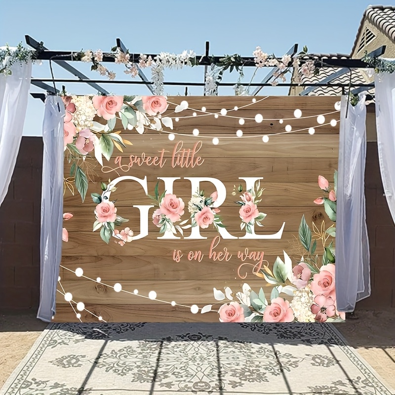 Pink Baby Shower Decorations Kit With 'It's A Girl' Banner