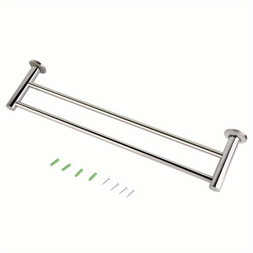 

Stainless Steel Towel Shelf Bathroom Towel Rails Saving Space Single Layer Bath Hanging Rack