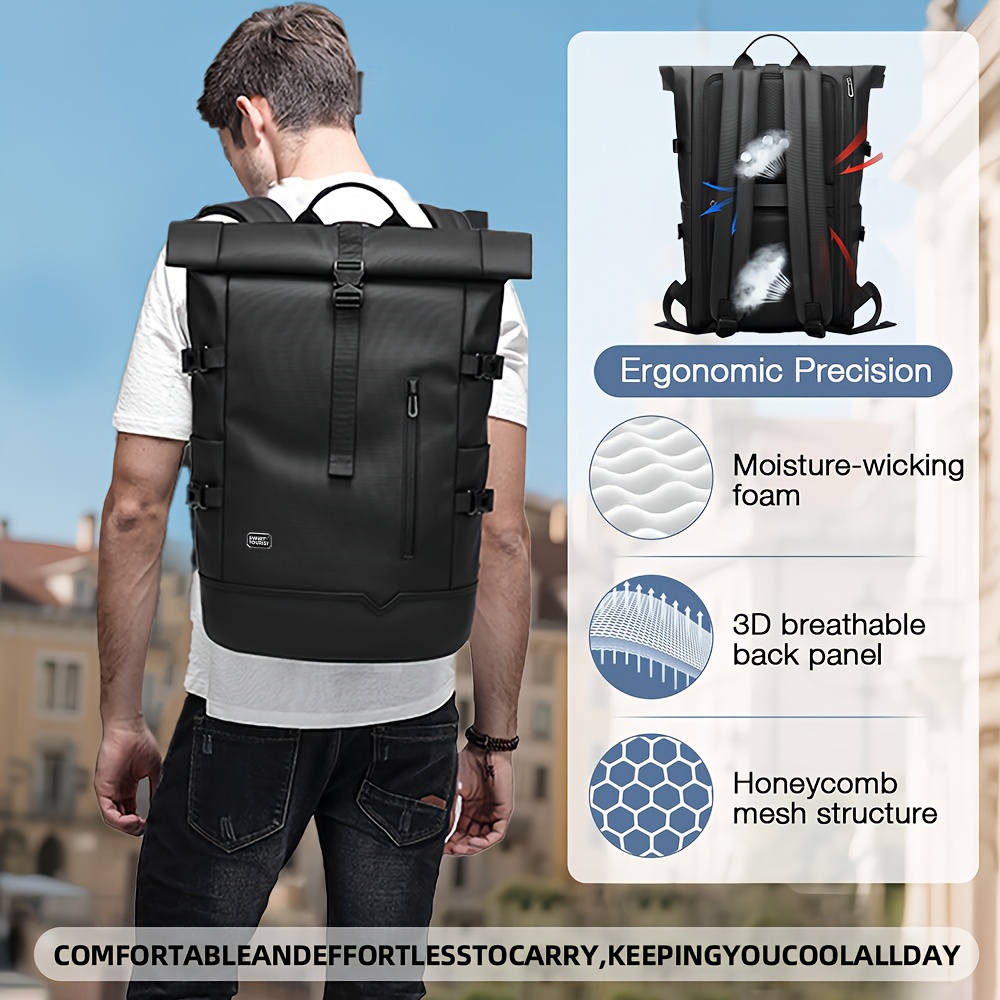 New Large Capacity Unisex Backpack for Men and Women, Commuter Laptop Bag
