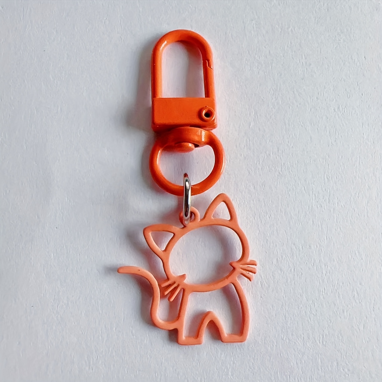 Cute Hollow-out Colorful Cat Keychain - Alloy Cartoon Charm For Car Keys & Backpacks, Perfect Gift Cute Keychain Cute Keychains For Women