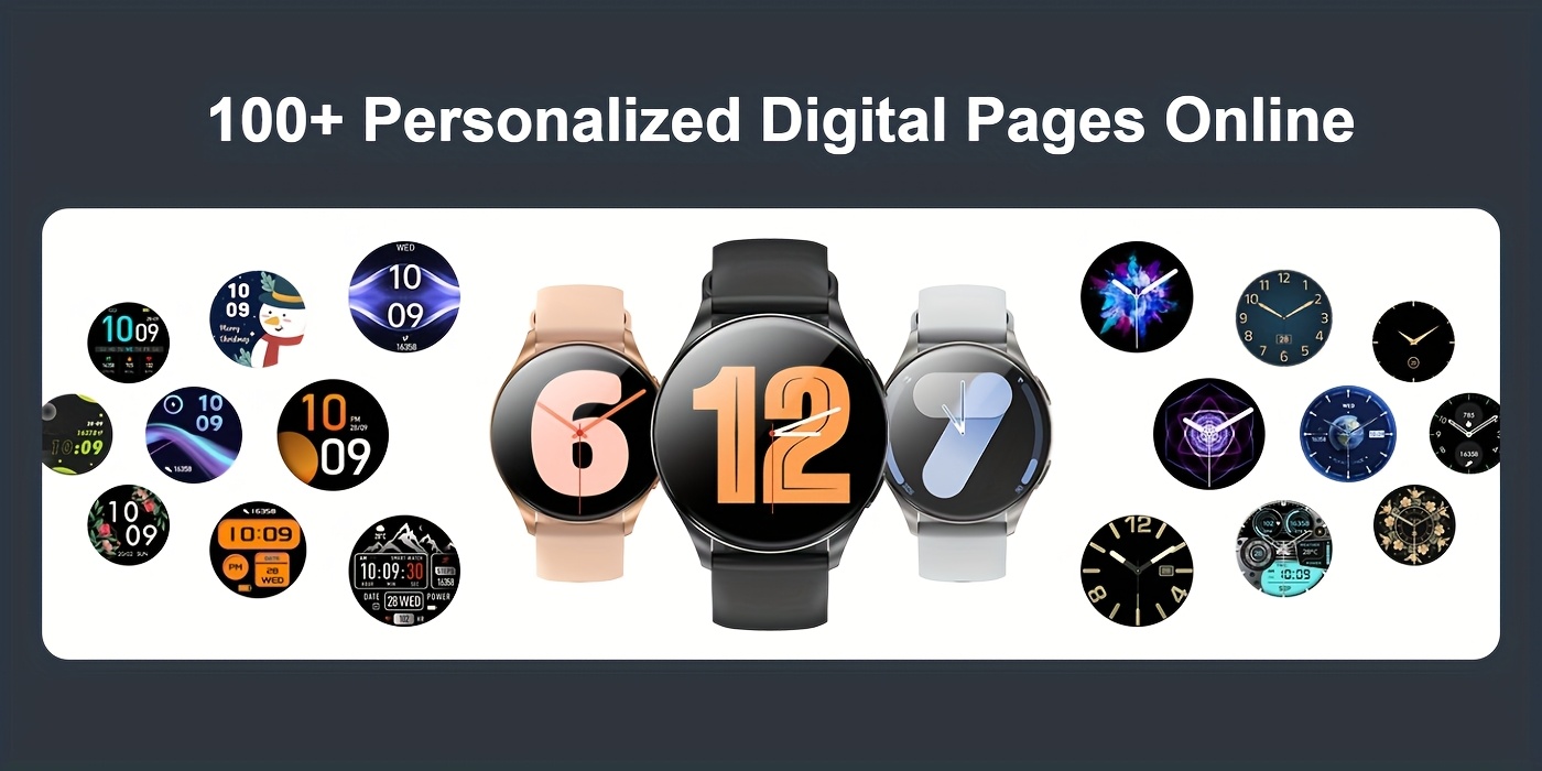 Montre Connectée pour Hommes et Femmes - Répond/Appelle, Suivi de Fitness avec 100+ Sports, Moniteur du Sommeil, Montre Intelligente Sans Fil, Horloge Électronique Sportive Course à Pieds, Compteur Pascal, Cadeau Idéal Parents Amis