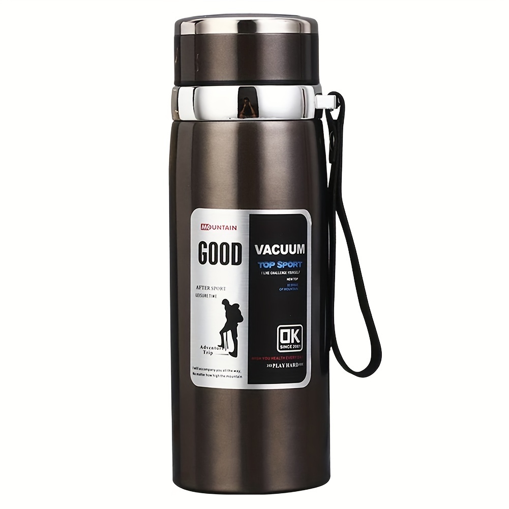 TEMU 1pc Large Stainless Steel Insulated , Leakproof Cup , Reusable For Hot And Cold Beverages,