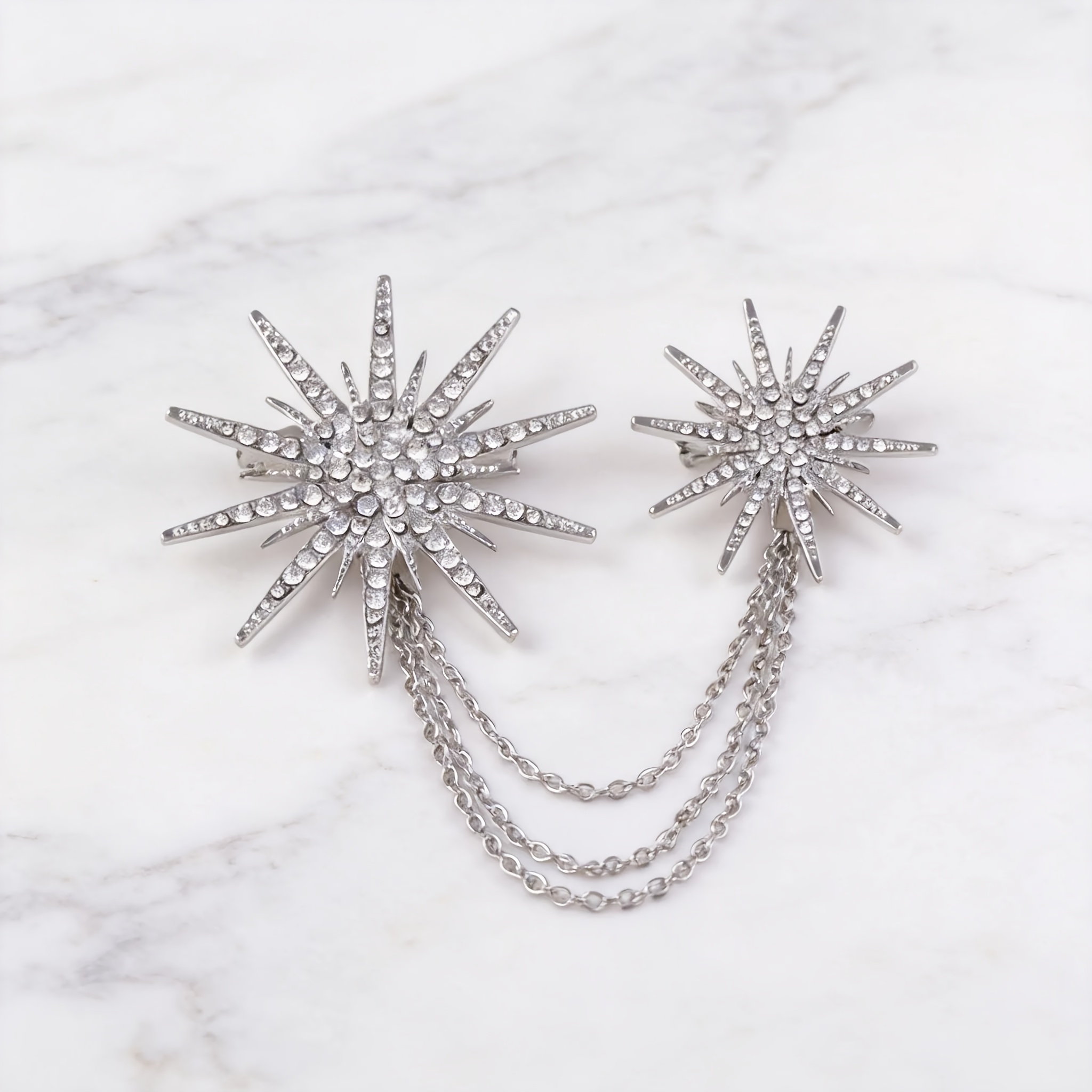 TEMU Regalo para de la y de San Valentín, y exquisito, de , con cadena de diamantes de , borla, luz , , broche de lujo, cadena de diamantes de de