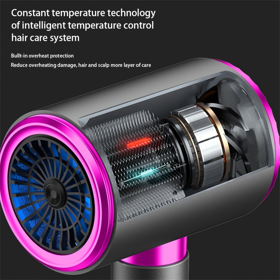 powerful 2400w ion hair dryer high speed temperature gale 3 gear adjustment carrying hot and cold wind switch for straight and curly hair and hair salon use details 7