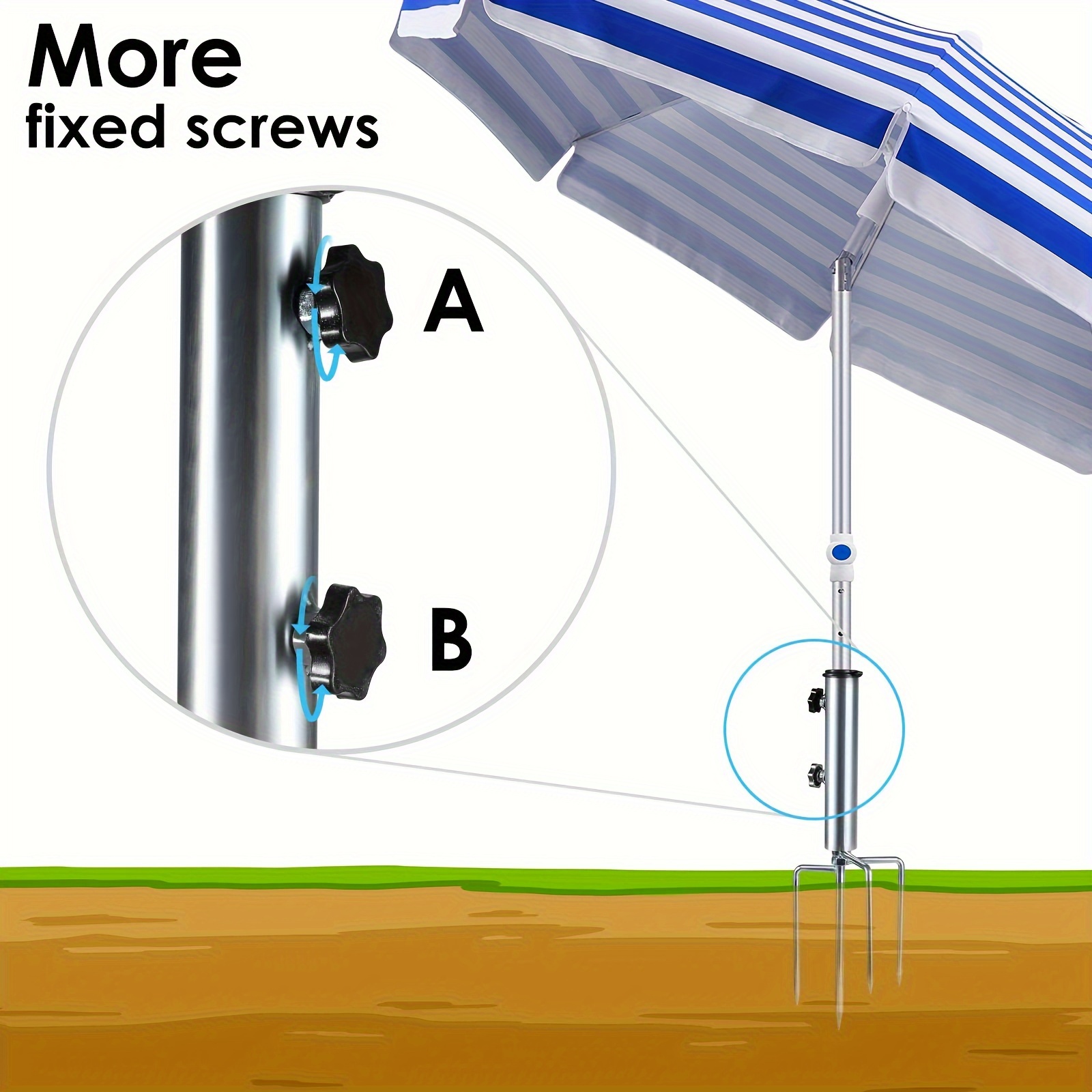 Support De Manivelle Pour Parasol De Terrasse MagiDeal - Pièce De Rechange Universelle - Installation Facile