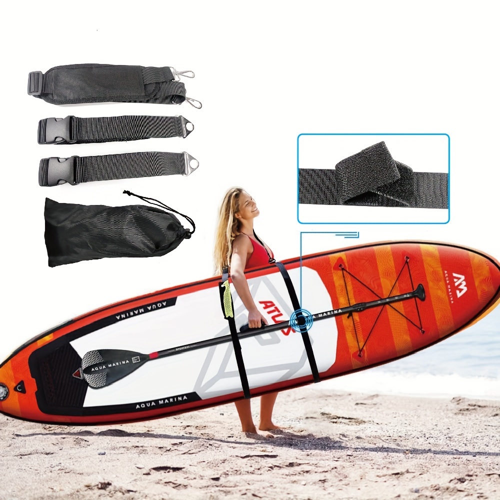 

Universal Kayak Carry Strap Pp (polypropylene) Material, Black - Adjustable Shoulder Harness With Tie Down Straps For Paddleboards, Surfboards, And Kayaks - Complete Set With Storage Bag