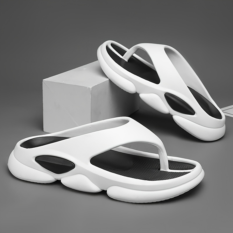 mens summer breathable cut out slide sandals     cover upper fabric inner sole round toe   home casual wear breathable sandals minimalist slippers synthetic cover sandal Product details 4