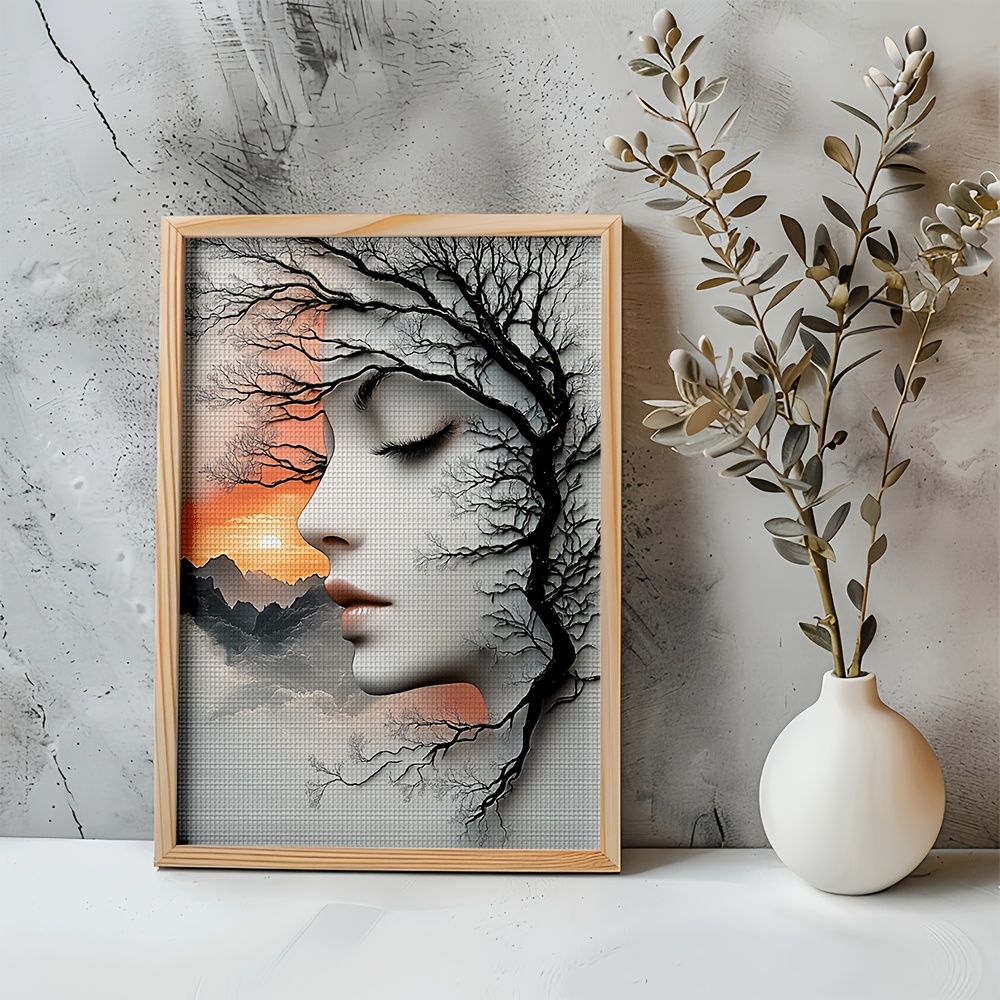 Cross Stitch Kit with Pre-Printed Pattern for Home Decoration Art