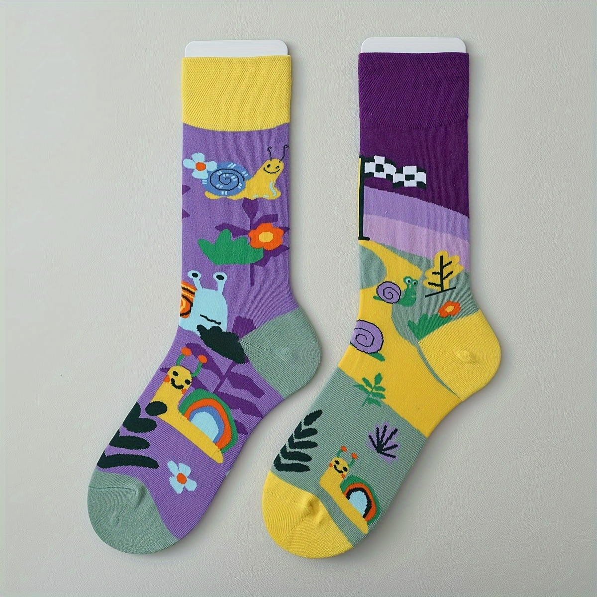 

Cartoon Snail Socks, Stylish & Breathable Ab Style Mid Tube Socks, Women's Stockings & Hosiery