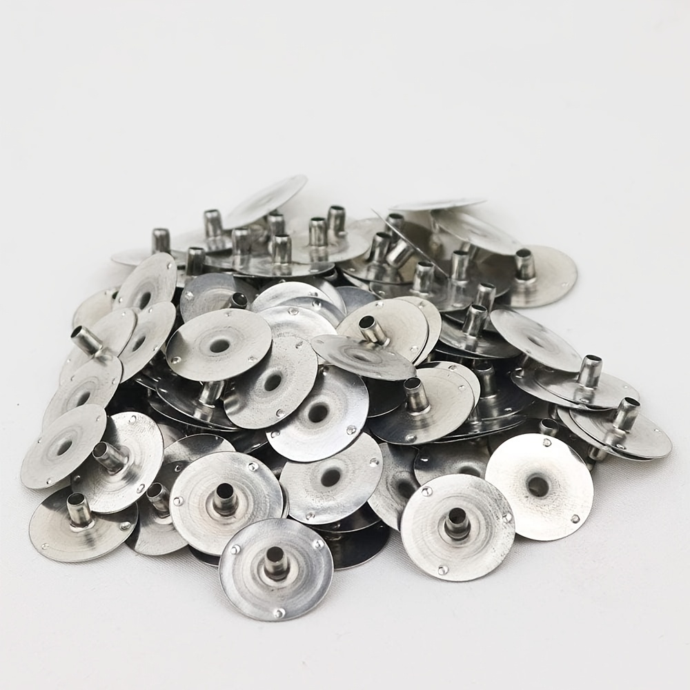 TEMU 100pcs/20mm Linguette per Stoppini di Candela, Linguette Metalliche per , Base per per Creazione Candele