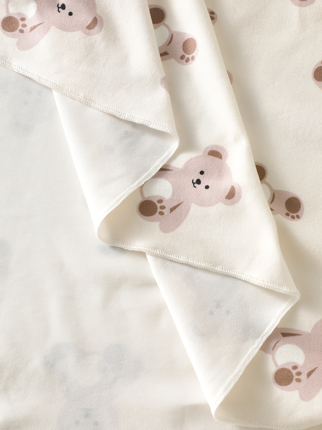 Baby Boy 2pcs Set, Cute Bear Print Swaddle and Cap