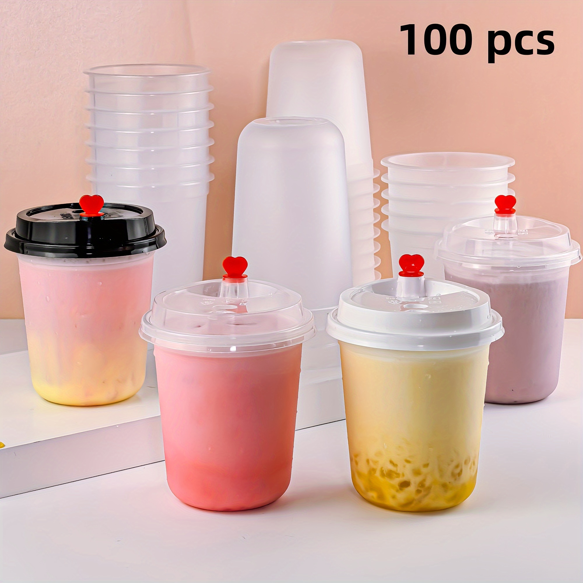 100 vasos plásticos tapas vasos desechables postres Temu