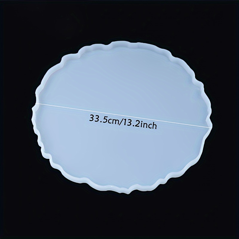 13 Inches Large Silicone Tray Mold, Big Geode Silicone Mold For Resin, Irregular Shaped Round Resin Geode Tray Molds For Making Resin Craft Diy Home Decoration