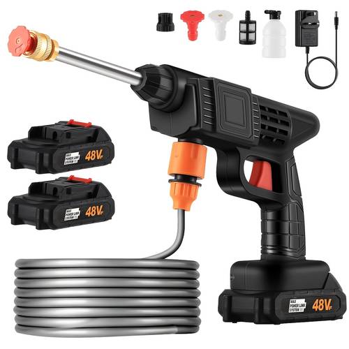 portable cordless pressure washer gun 3000 psi high pressure heavy duty power washer connect nozzle foam spray bottle for driveways patios rvs outdoor use uk plug