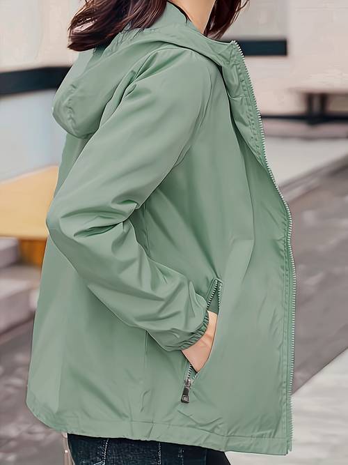 chaqueta con capucha para mujer, estilo -otoño, color y