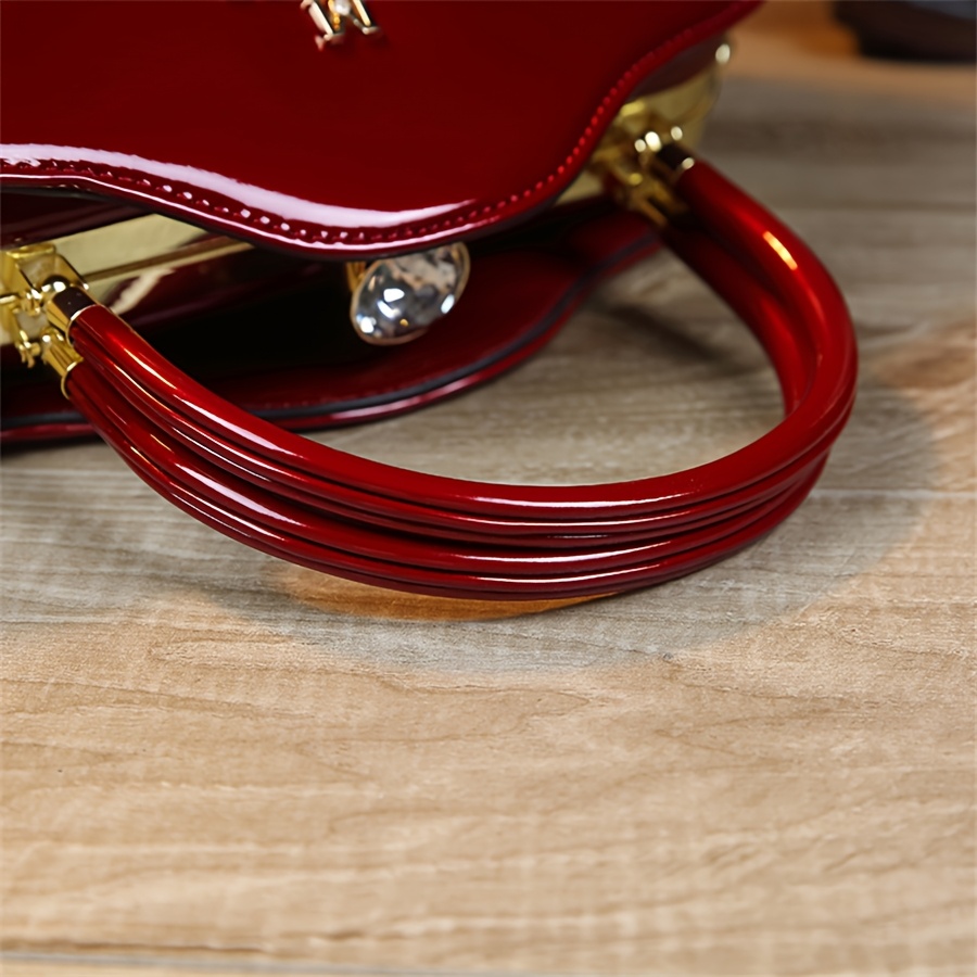 Fashionable Women's Shoulder Bag, Painted Cowhide Crossbody Bag with Adjustable Strap