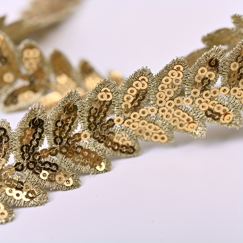 Craft Supplies Sequined Decorative Lace For Clothing Collars And Curtain Embellishments