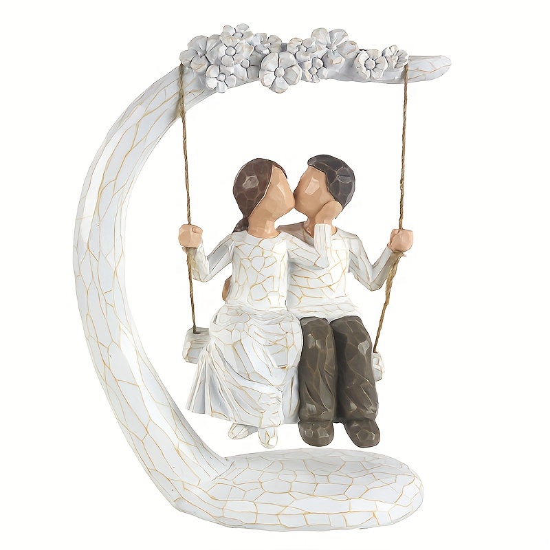 

Wedding Gifts For Her From Husband Romantic, Hand Painted Together Love Couple Figurines For Anniversary, Wedding, Anniversary Or Valentine's Day Gift