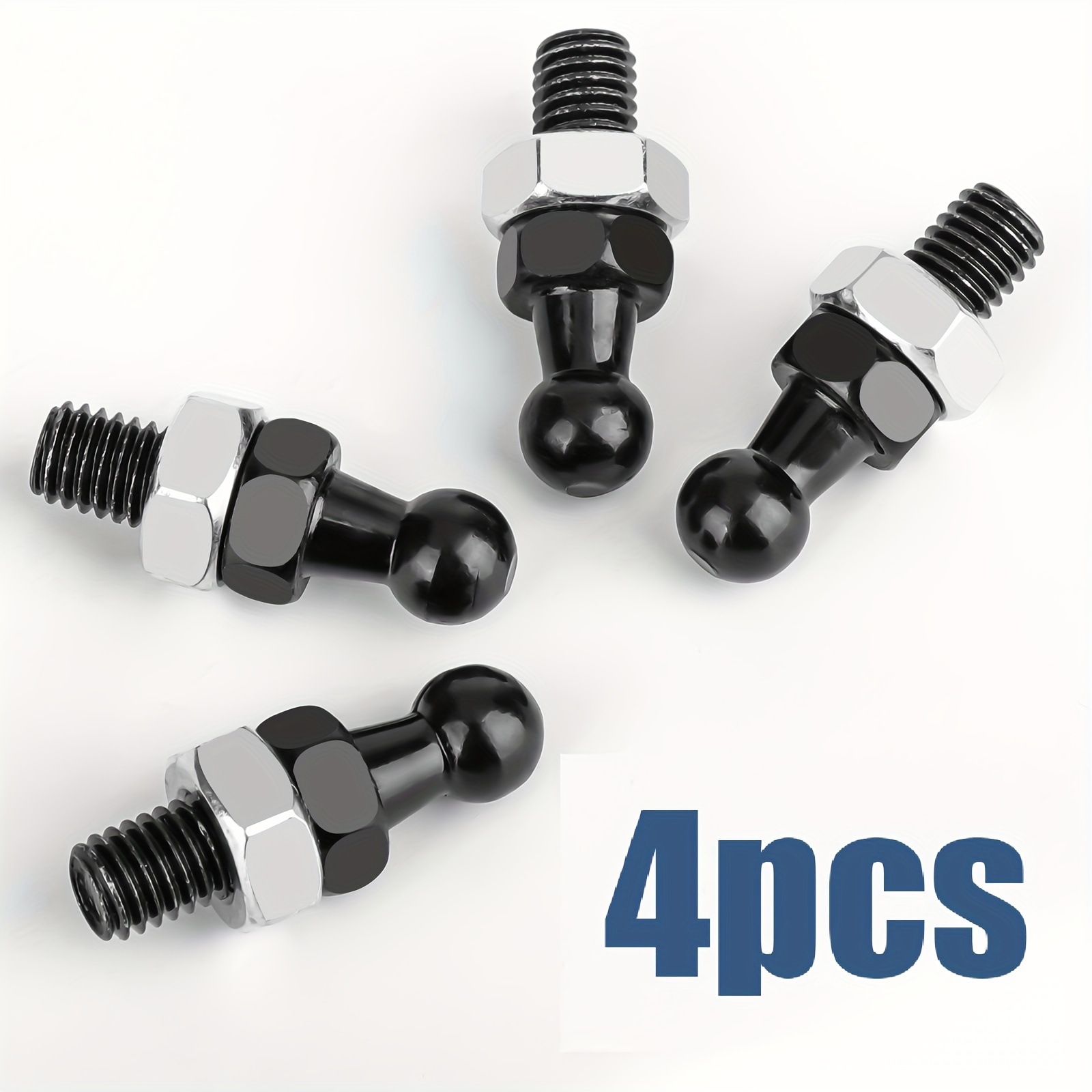 

4pcs Ball Threaded Studs For Gas Springs, 10mm Ball Stud Mounting For Gas Prop Strut Spring Lift