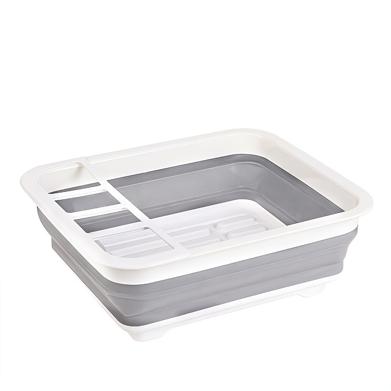 1pc Desktop Multifunctional Folding Bowl Rack Kitchen Utensil Drain Rack Tableware Storage Rack Foldable Bowl Rack Storage Basket, Kitchen Storage Equipment And Organization, Storage And Drainage Rack
