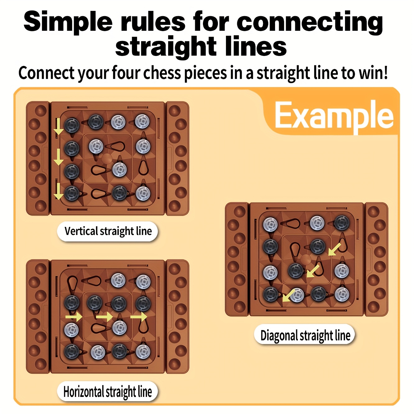 Logic Board Game for Kids Ages 3 and Up, Strategy Game with High-Quality ABS Plastic, Ideal for Family Gatherings, Parties, and Travel