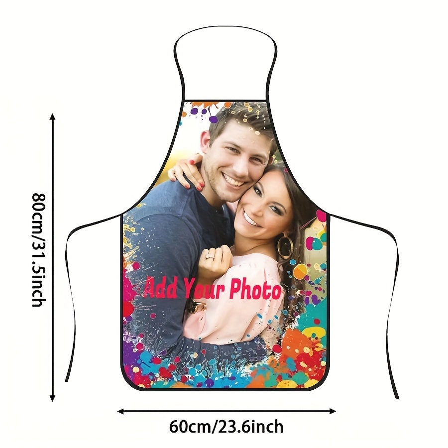 E-shop 1 Stück Personalisiertes Foto-Kochschürze – Individuelles Design, Ideales Geschenk zum Muttertag für Schwestern, Freunde, Paare & Kollegen;